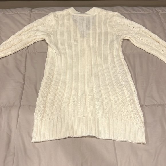NWOT cream v neck button down cardigan - Picture 3 of 3